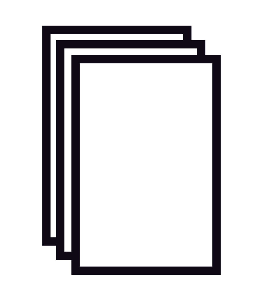 Pictogramme qui représente des photocopies de pages